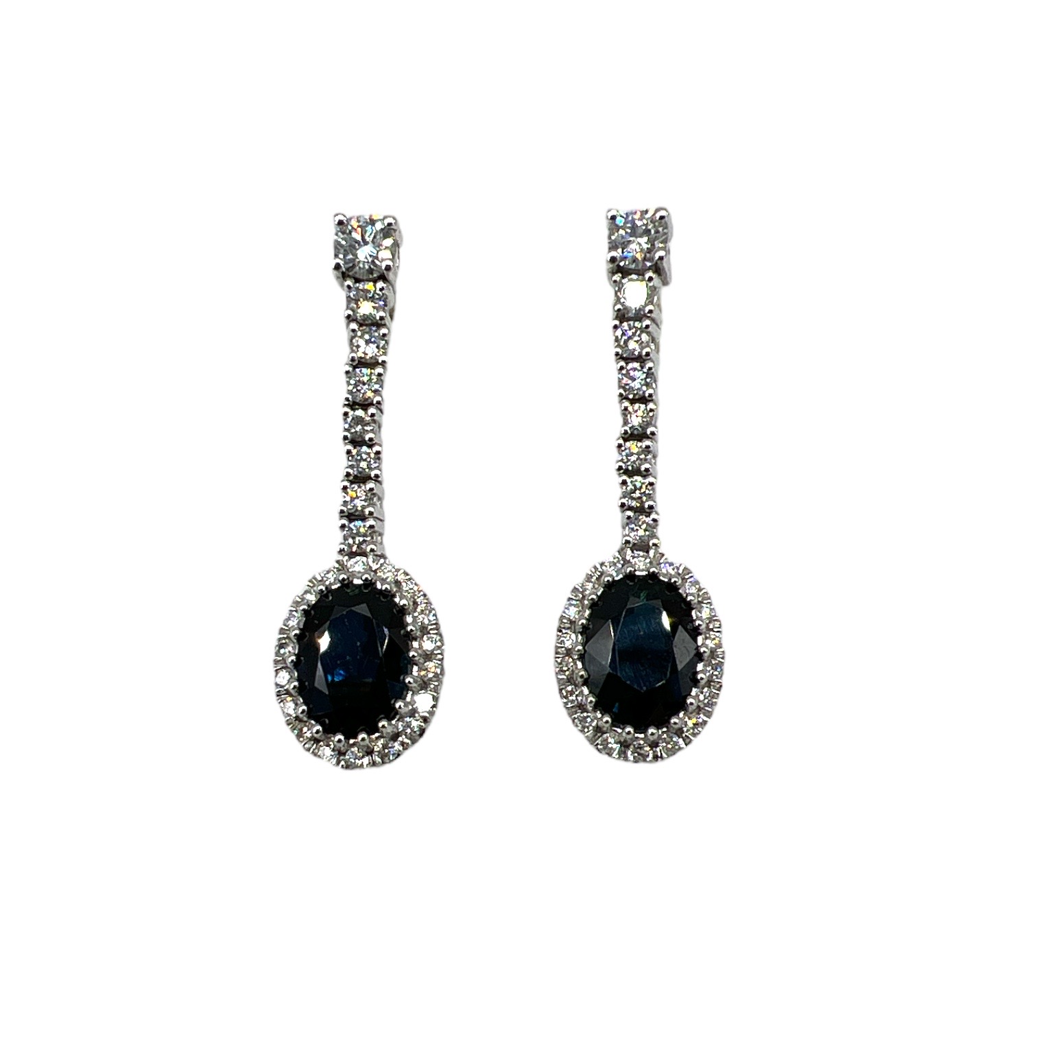 Blue Gold Sapphire and Diamond Earrings BELLE EPOQUE Art. OR994