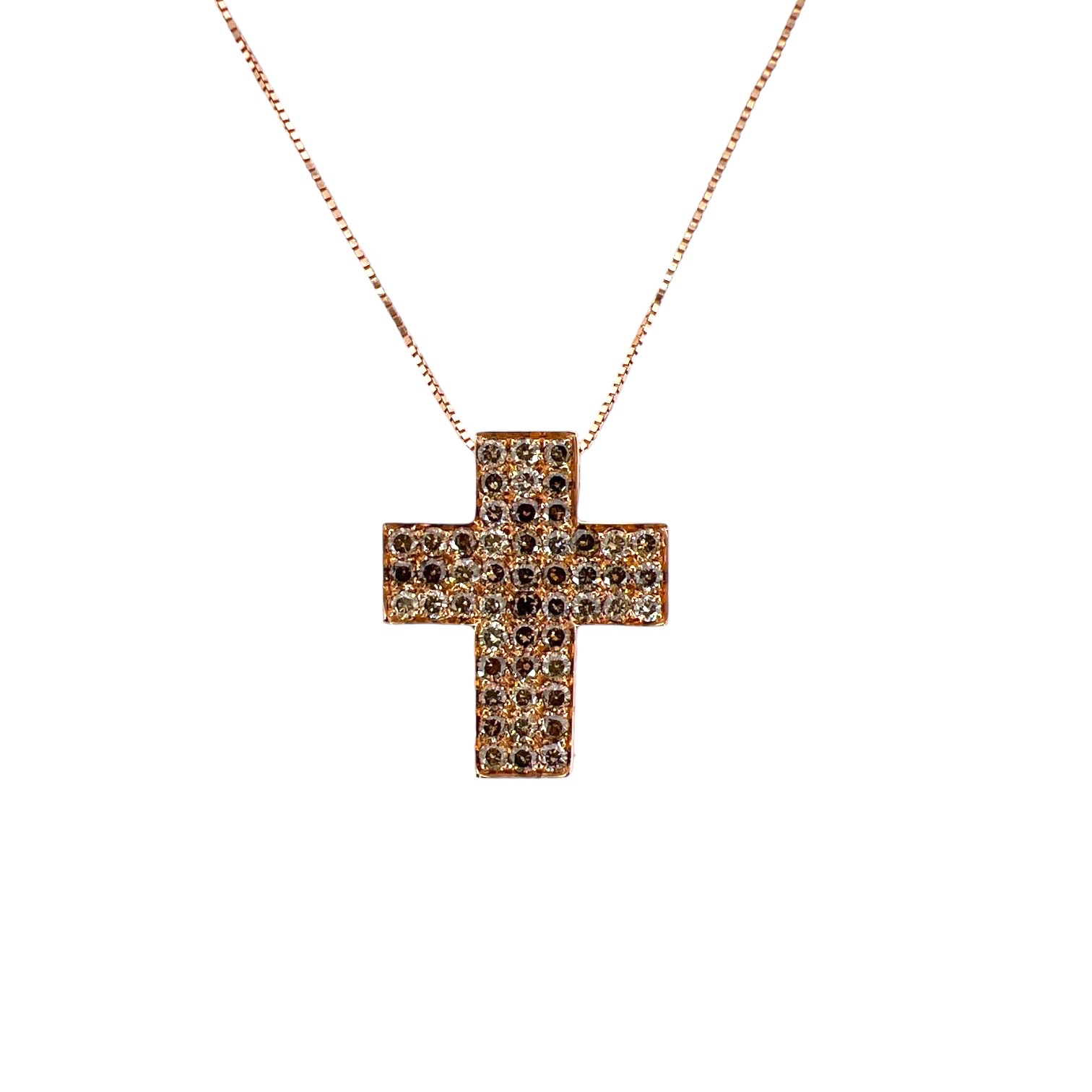 Rose gold and diamond cross pendant Art. GR352