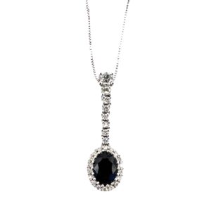Pendente Zaffiro Oro e Diamanti BELLE EPOQUE Art. CD657