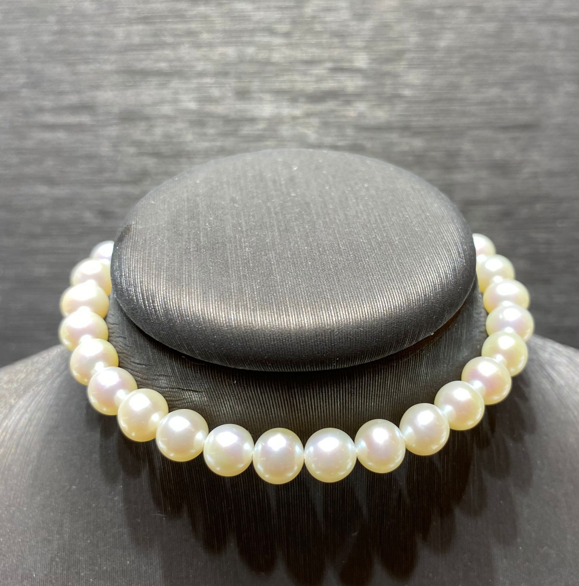 bracciale perle freshwater 6-6,5 mm chiusura oro bianco 750%
