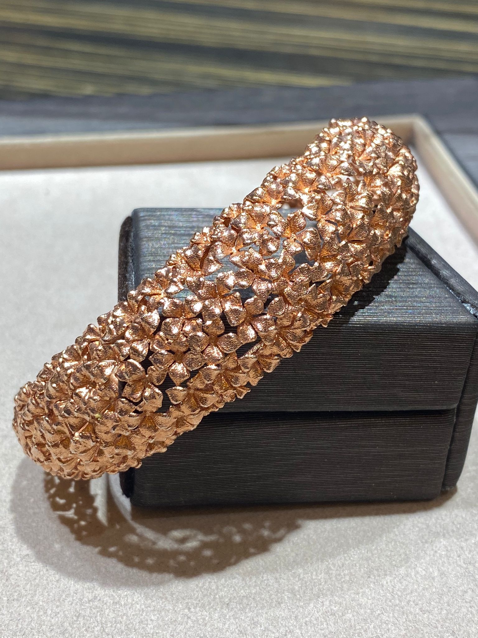 Rose GOLD WATERMARK Rigid Bracelet 750% Art.385L