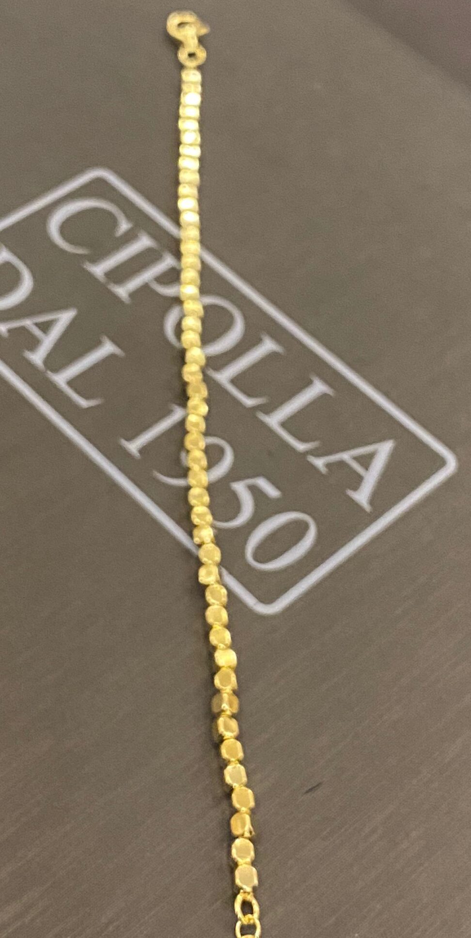 bracciale minimal  argento 925% yellow gold