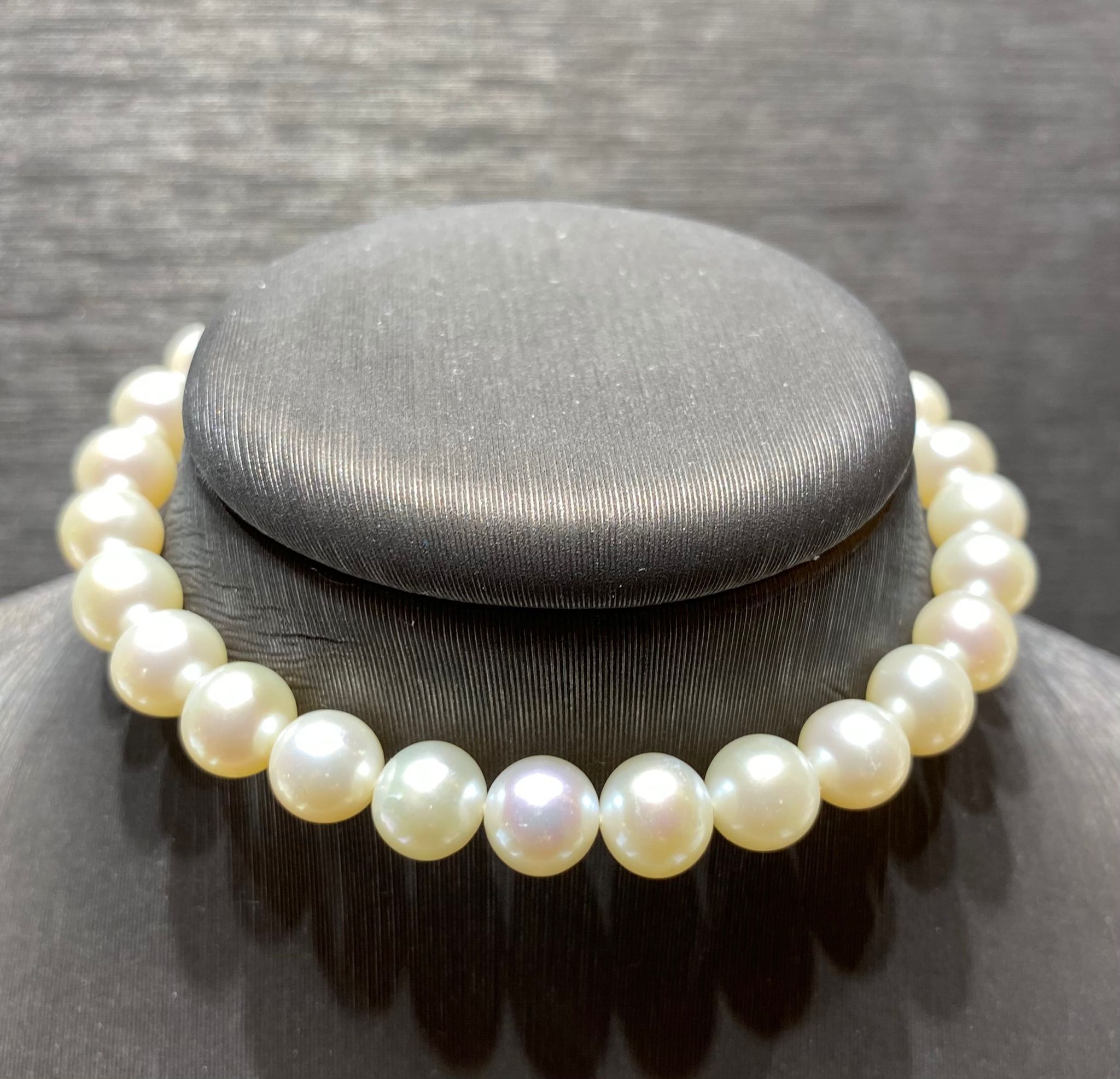 bracciale perle freshwater 7-7,5 mm chiusura oro bianco 750%