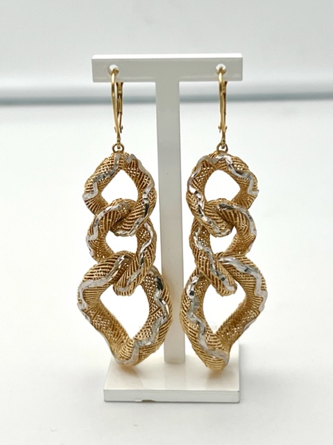 Yellow gold watermark earrings Art.313OR