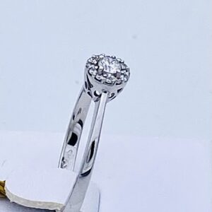 Anello solitario di diamanti oro bianco  SETA ART. AN1953