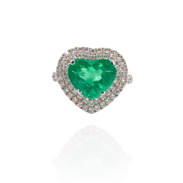 Anello smeraldo diamanti e oro  art.AN1931