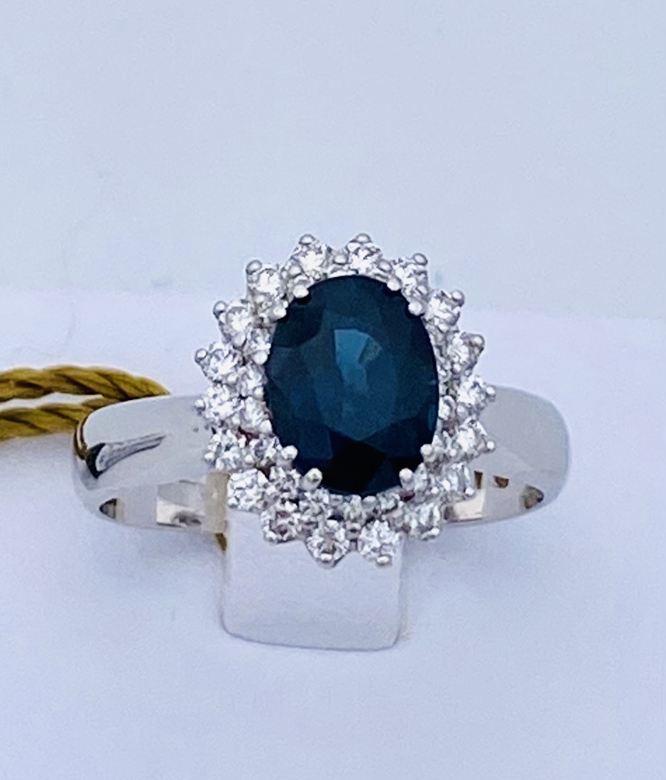 Sapphire and diamond ring in white gold ART. AN1757