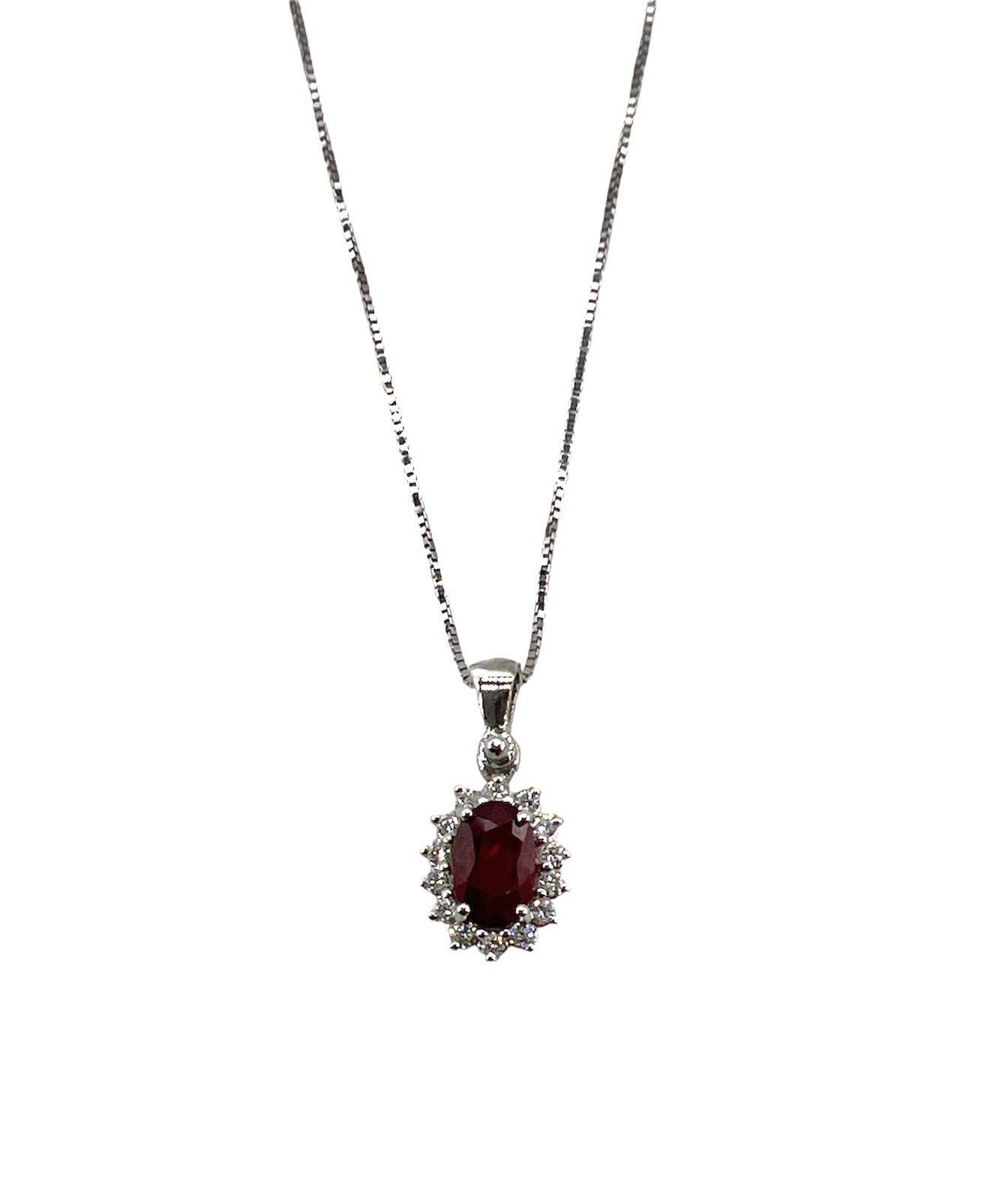 Gold Ruby and Diamond BON TON Pendant Art.CD603