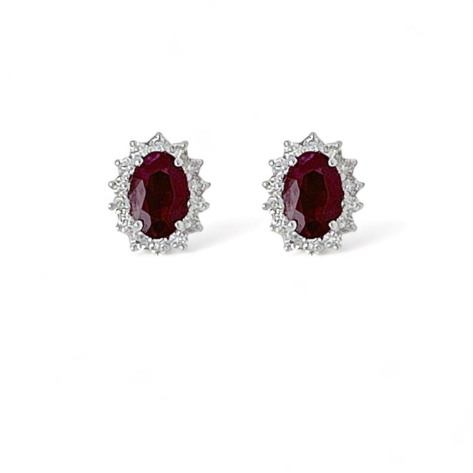 BON TON rubies and diamonds earrings Art. OR1253
