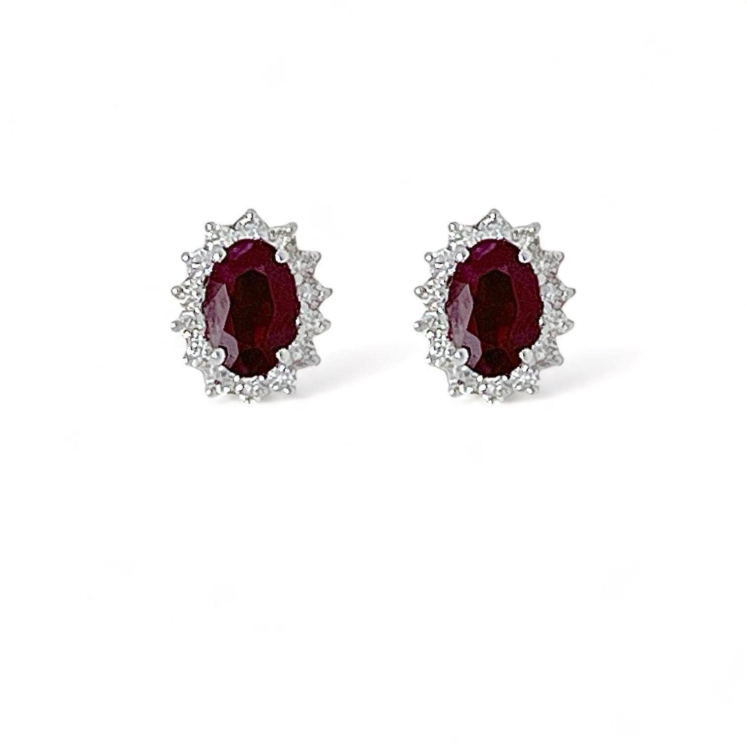 Gold Rubies and Diamonds BON TON Earrings Art. OR943