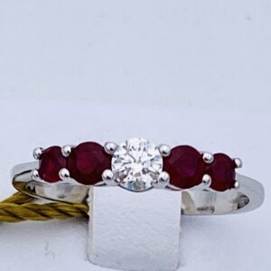 Ring verettta rubies and diamonds white gold 750% ART. AN2004