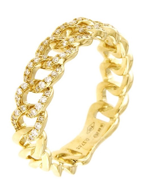 Anello diamanti  maglia a catena in oro giallo Art.104XA00442QQGD GIALLO