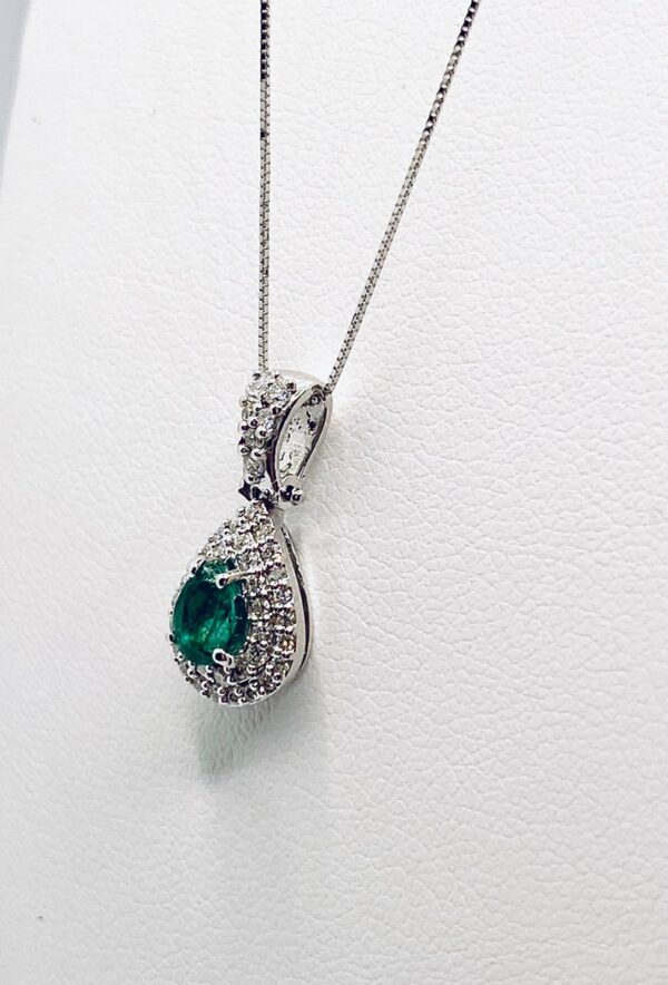 Pendente con smeraldo e diamanti Art.PD101