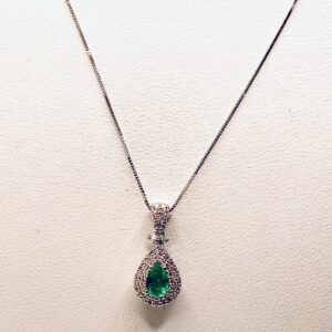 Pendente  con smeraldo e diamanti Art.PD100
