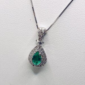 Pendente  con smeraldo e diamanti Art.PD100