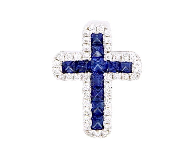 SAPPHIRE CROSS PENDANT