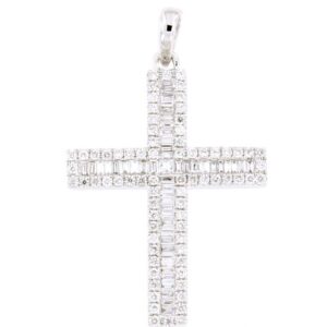 Pendente croce con diamanti