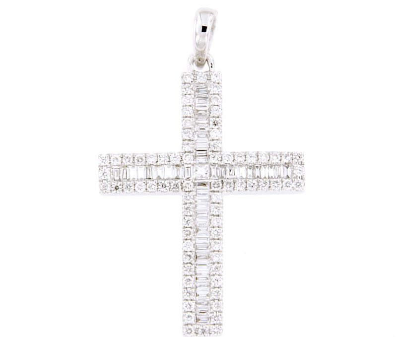 Pendente croce con diamanti ART. 37573PW