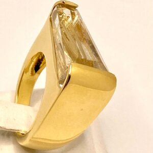 Anello in bronzo e quarzo