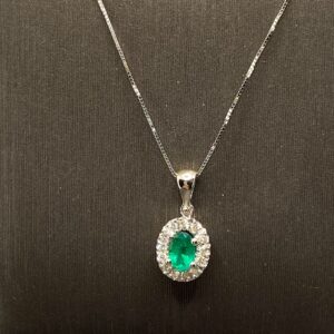 Pendente smeraldo e diamanti art.CD721
