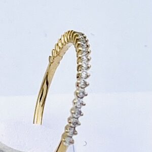 Anello veretta di diamanti in oro giallo 750% ART. 8893839