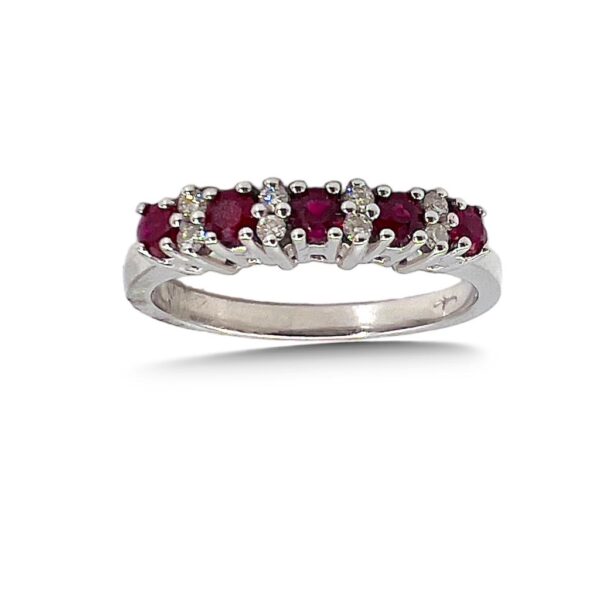 Eternity ring with diamonds and rubies cod. art. AN2018