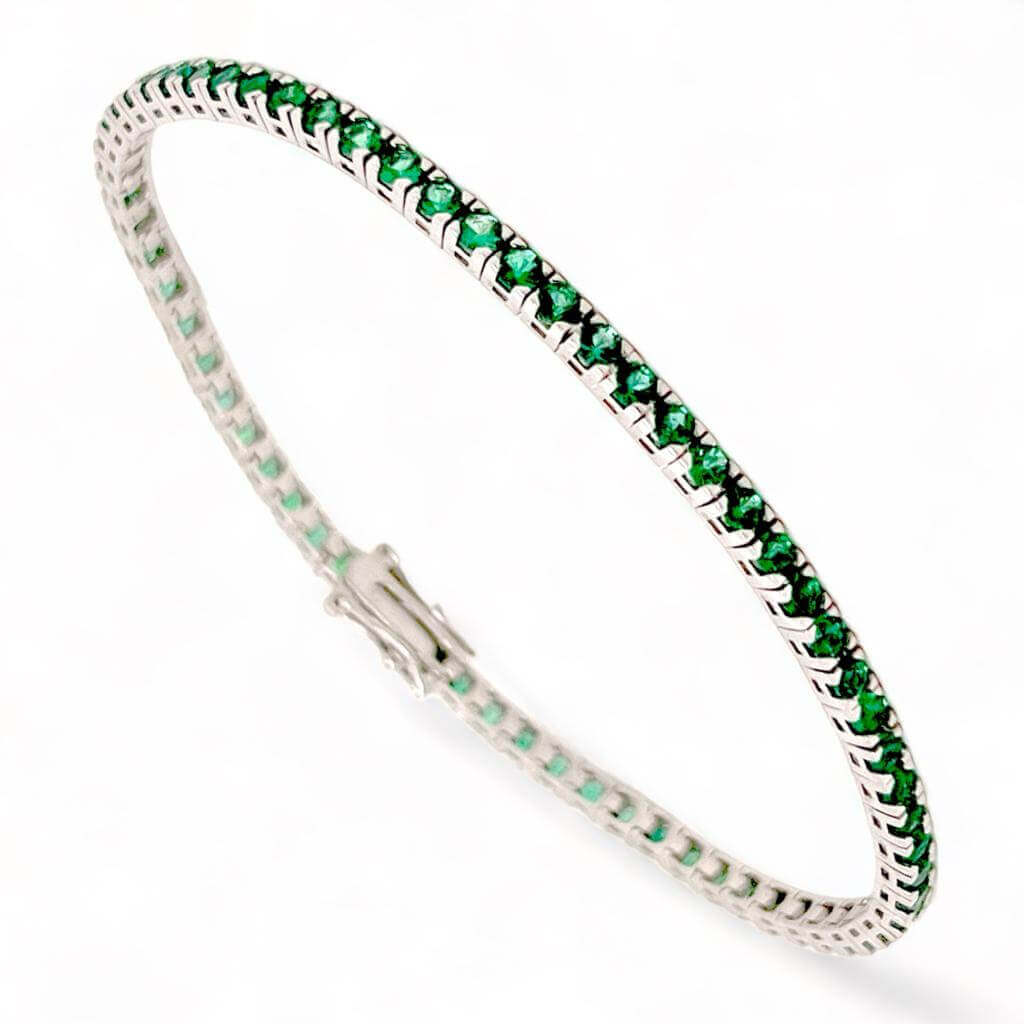 Bracciale tennis di smeraldi art. BR343