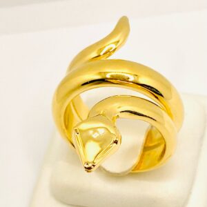 Anello serpente bronzo dorato art.BRASP1