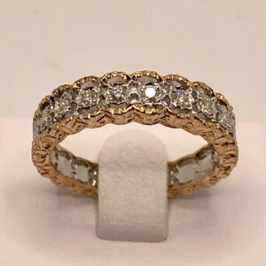 Band ring in gold and diamonds art.MR477