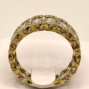 Anello fascetta in oro e diamanti art.MG47