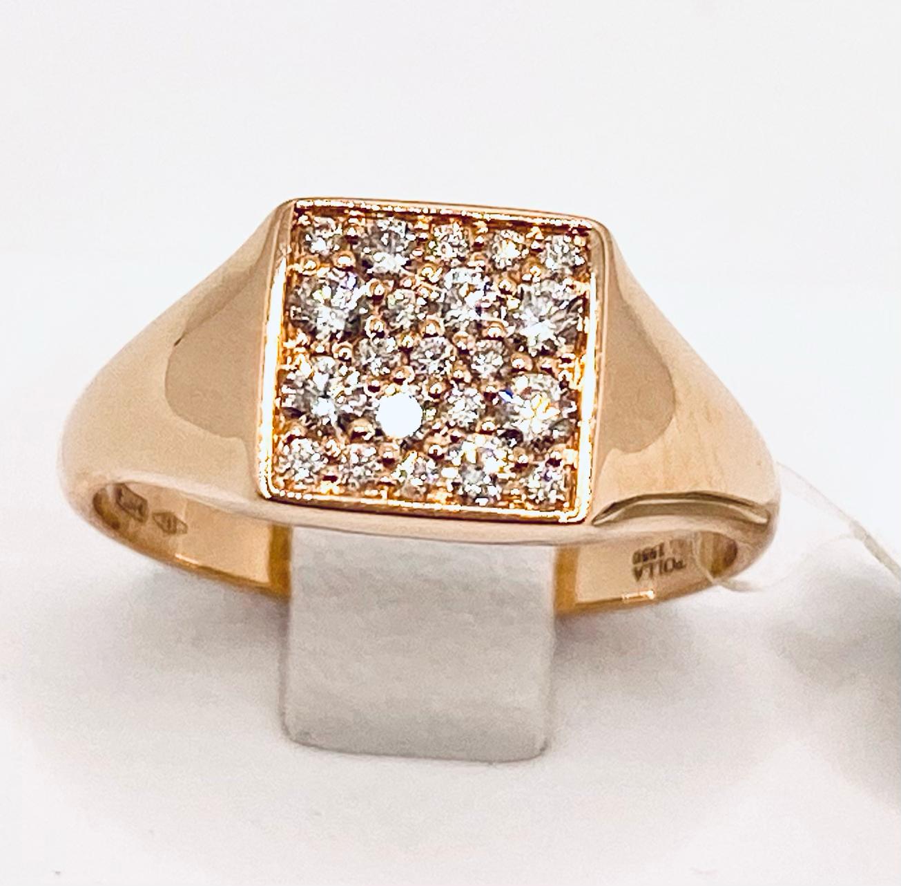 Chevalier ring with diamonds art.634A01DP