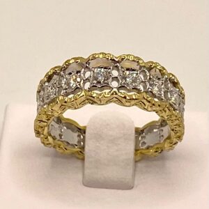 Anello fascetta in oro e diamanti art.MG47