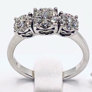 Trilogy ring with diamond pavé art.6645824