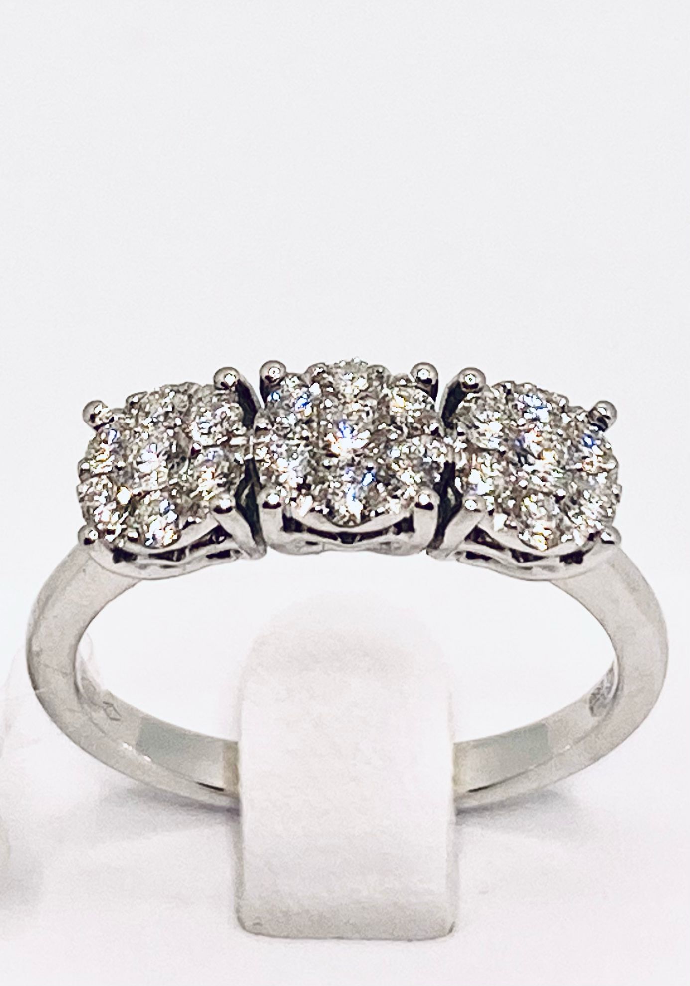 Diamond Pavé Trilogy Ring