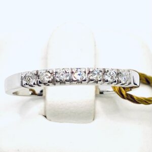 Anello veretta di diamanti oro  bianco 750% ART. PDA1270