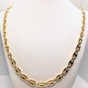 NAVY Round Neck Neck Necklace in MMR1 Gold