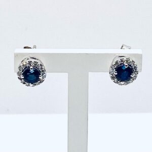 Light point earrings with sapphires and diamonds art.OR2001