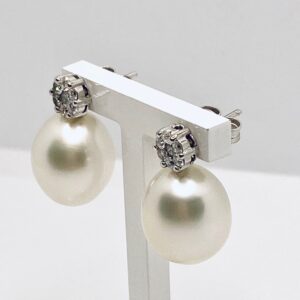 Orecchini di perle e diamanti art.ORP233