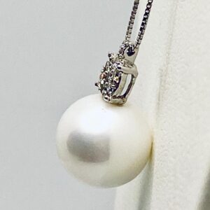 Girocollo con pendete perla e diamanti art.CDP58-1