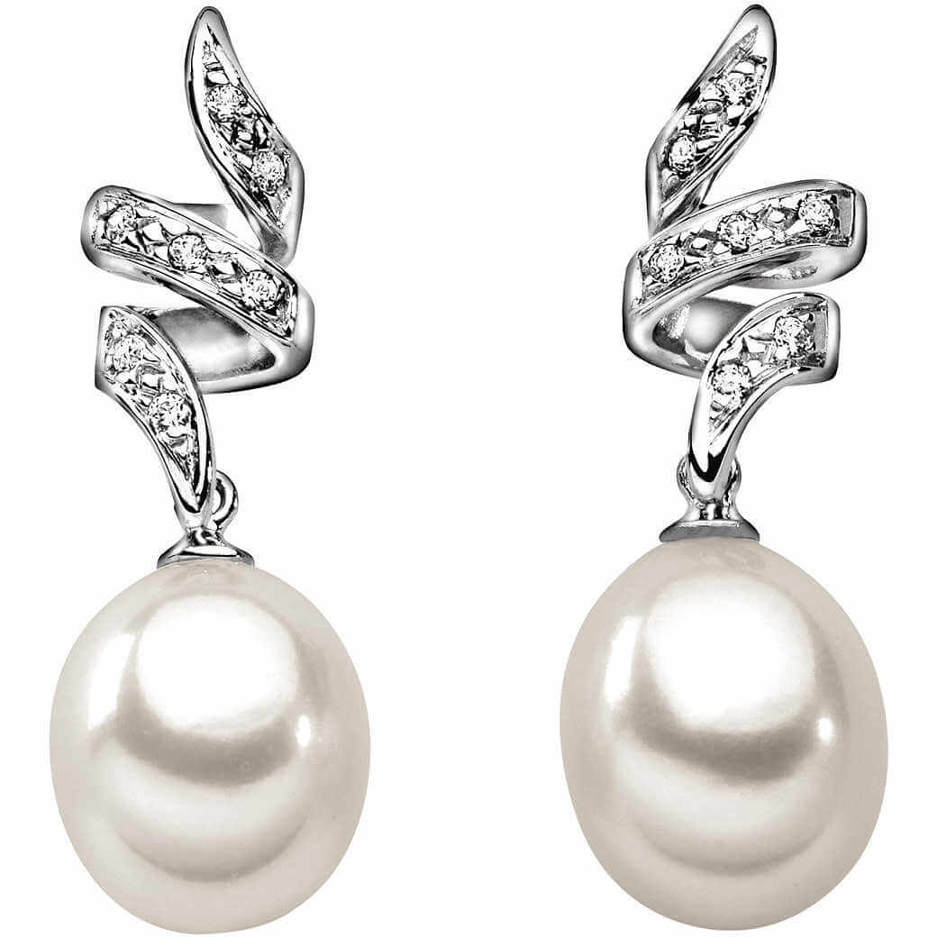 Earrings of pearls and diamonds art.ORP234