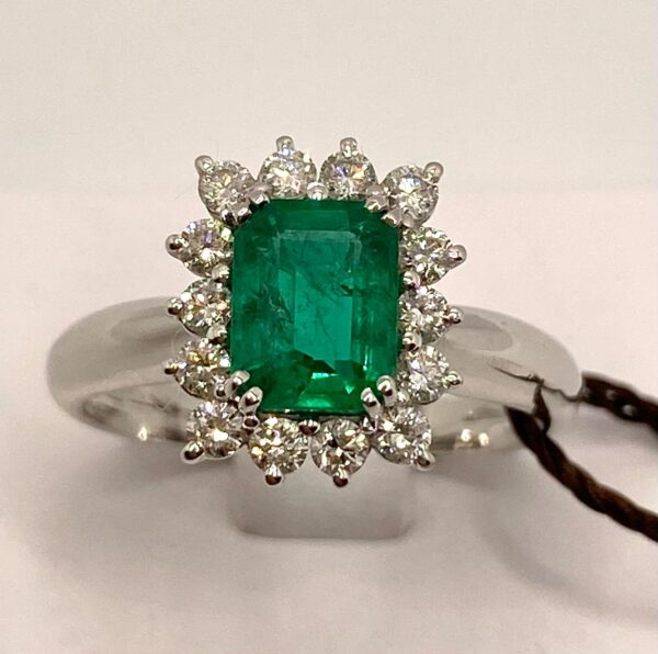 Anello con smeraldo e diamanti BON TON art.CIP1
