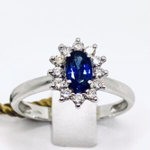 Ring Sapphire diamonds gold BON TON Art. AN1311