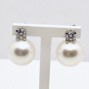 Earrings of pearls and diamonds art.ORP229