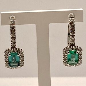 Orecchini con smeraldi e diamanti  art.OR728