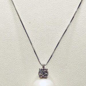 Round neck with pearl pendants and diamonds art.CDP58-1
