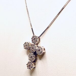 Pendente croce con diamanti art.139383