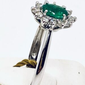 Anello con smeraldo e diamanti BON TON  art. AN1369
