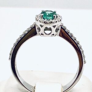 Anello con smeraldo e diamanti  BELLE EPOQUE art.AN1193