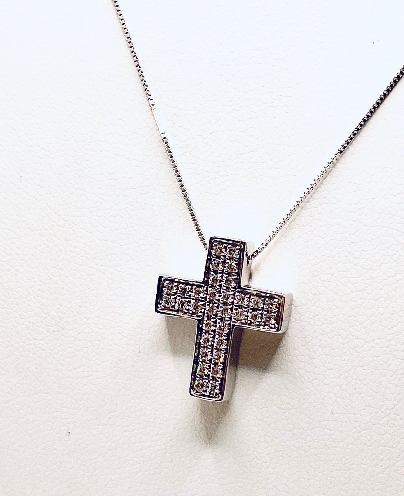 Pendente croce con diamanti art.GR321