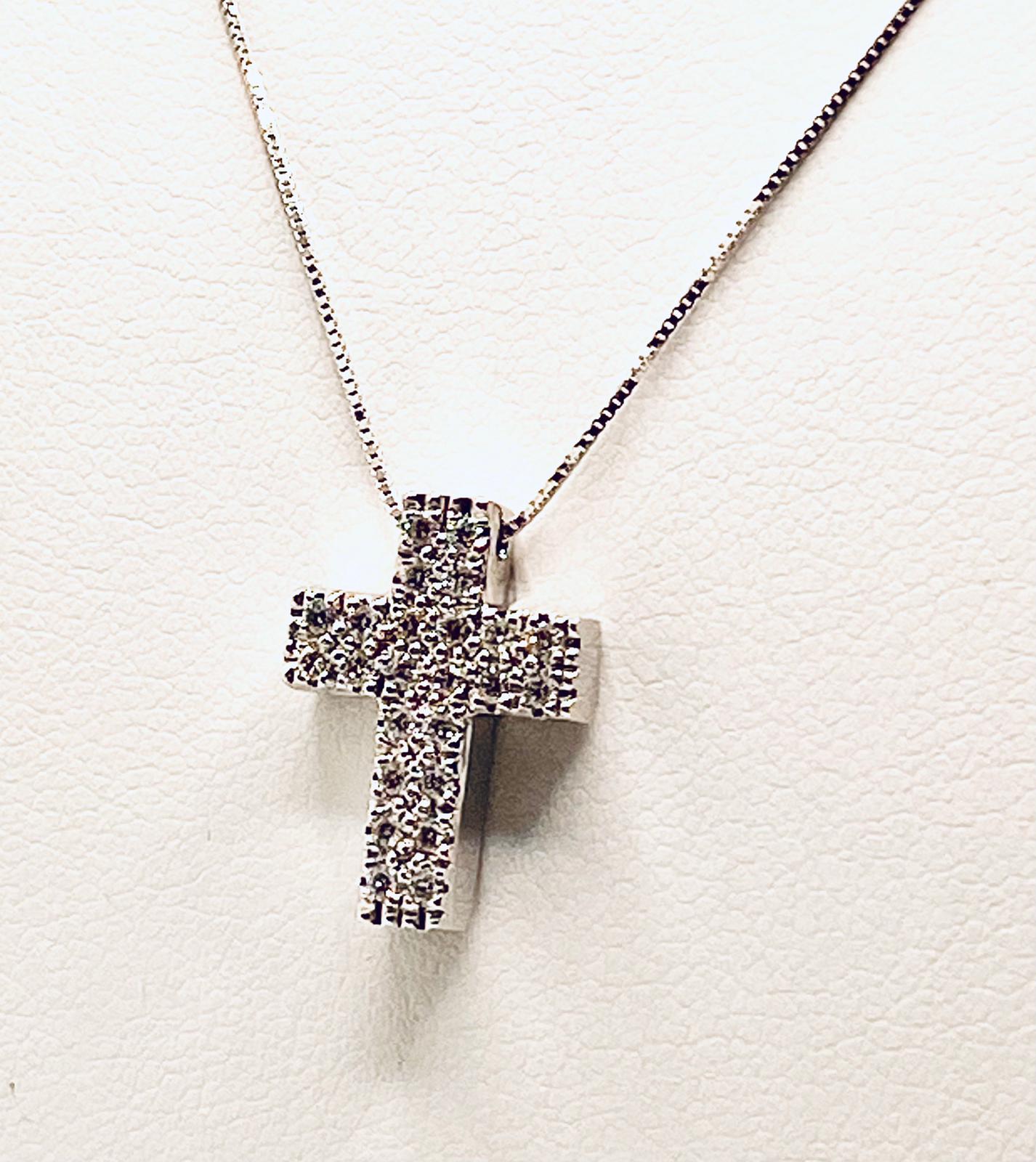 Cross pendant with diamonds art.GR372-1